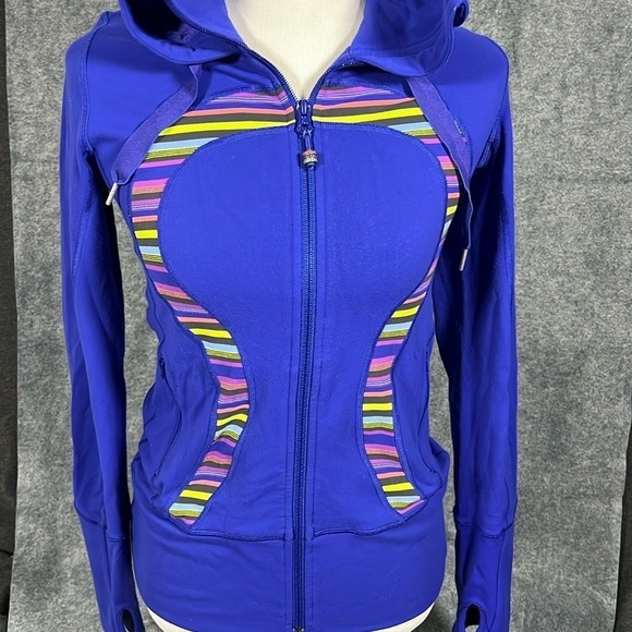 lululemon athletica Tops - Lululemon Sz 6 In Stride jacket purple rainbow unique!